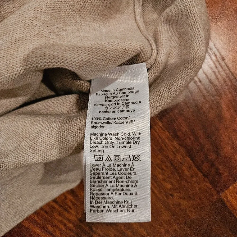 J. Crew Men's Crewneck Sweater in Beige/Tan